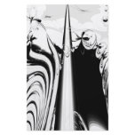 Black and White Lines and Swirls. Flyer Design