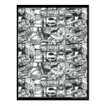 Black and White Logos Post Cards