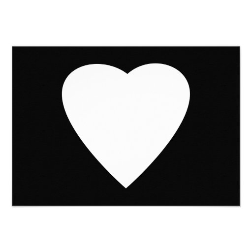 Black and White Love Heart Design. Announcements