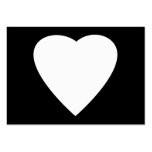 Black and White Love Heart Design. Business Card Templates