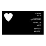 Black and White Love Heart Design. Business Card Templates