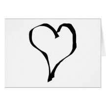 Black and White Love Heart Design. Card