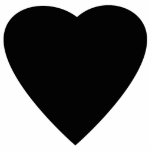 Black and White Love Heart Design. Cut Outs