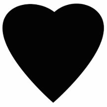Black and White Love Heart Design. Cut Outs