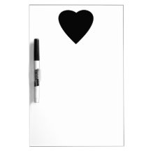 Black and White Love Heart Design. Dry Erase Whiteboards
