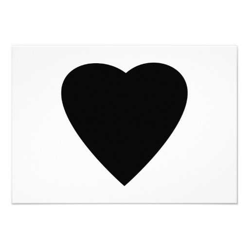 Black and White Love Heart Design. Custom Announcement