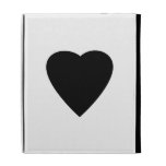 Black and White Love Heart Design. iPad Case