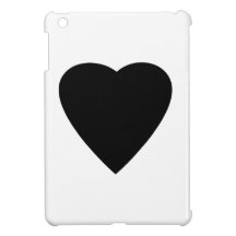 Black and White Love Heart Design. Cover For The iPad Mini