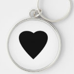 Black and White Love Heart Design. Key Chain