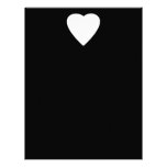 Black and White Love Heart Design. Letterhead