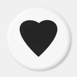 Black and White Love Heart Design. Magnets