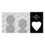 Black and White Love Heart Design. Photo Card Template