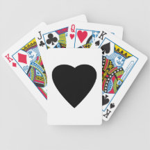 Black and White Love Heart Design. Bicycle Card Decks