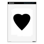 Black and White Love Heart Design. Decals For iPad 3