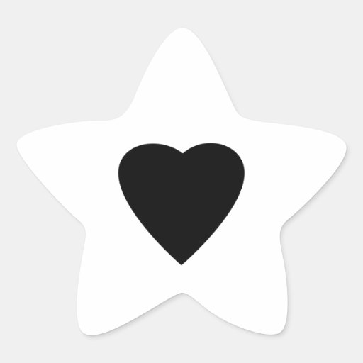 Black and White Love Heart Design. Stickers