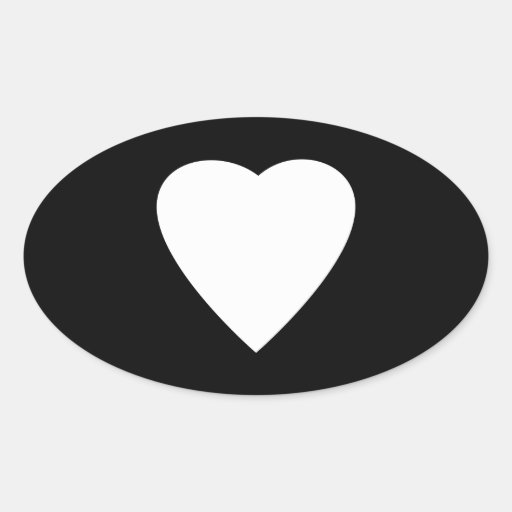 Black and White Love Heart Design. Stickers