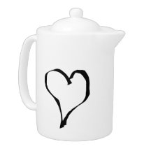 Black and White Love Heart Design.