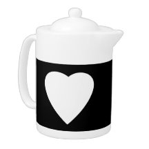 Black and White Love Heart Design.