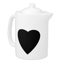 Black and White Love Heart Design.