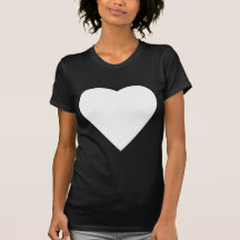 Black and White Love Heart Design. Tees