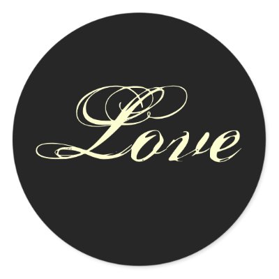 Black and White Love Stickers - Customized by Initialreaction