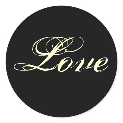 Black and White Love Stickers - Customized by Initialreaction