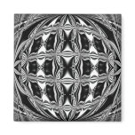 black and white refrigerator magnet