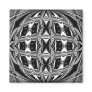 black and white refrigerator magnet
