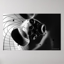 Black and white magnification of blood cells
