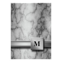 Black and White Marble Announcement