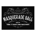Black and White Masquerade Ball Invitations