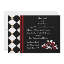Black and White Masquerade Personalized Invitation