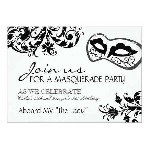 masquerade invitations templates free