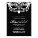 Black and White Masquerade Invitations