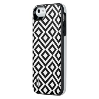 Black and White Meander Uncommon Power Gallery™ iPhone 5 Battery Case