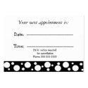 Black and White Medical Appointment Business Cards