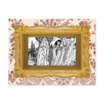 Black And White Medieval Fashions Postcards