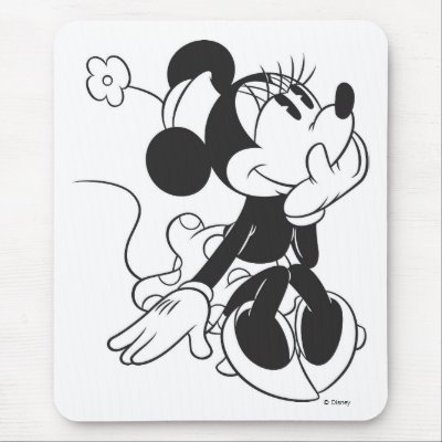 Black and White Minnie mousepads