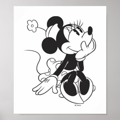 Black and White Minnie posters