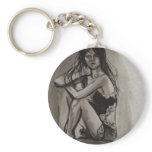 black and white model key chains