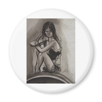 black and white model magnets