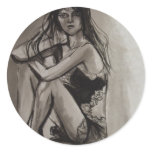 black and white model stickers