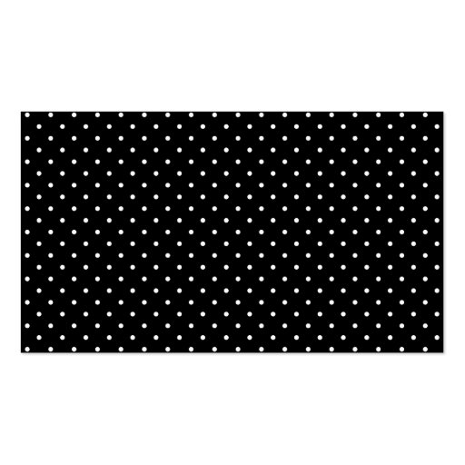Black and White Modern Chevron and Polka Dots Business Cards (back side)