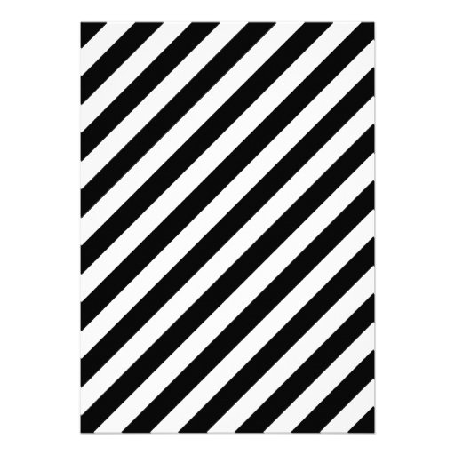Black and White Modern Stripes Wedding Invitation