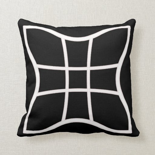 Black and White Modern Throw Pillow Zazzle