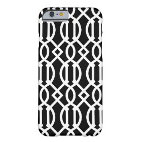 Black and White Modern Trellis Pattern Barely There iPhone 6 Case