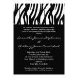 Black and White Modernist Stripe Custom Invitations