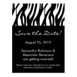 Black and White Modernist Stripe postcards