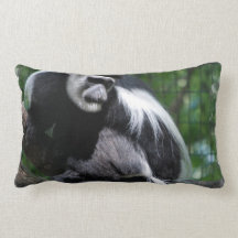 Black and White Monkey Pillow