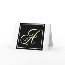Black and White Monogram Gifts cards